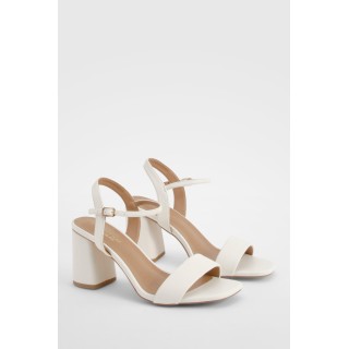 Breite Passform Heels Mit Blockabsatz - White - 41, White