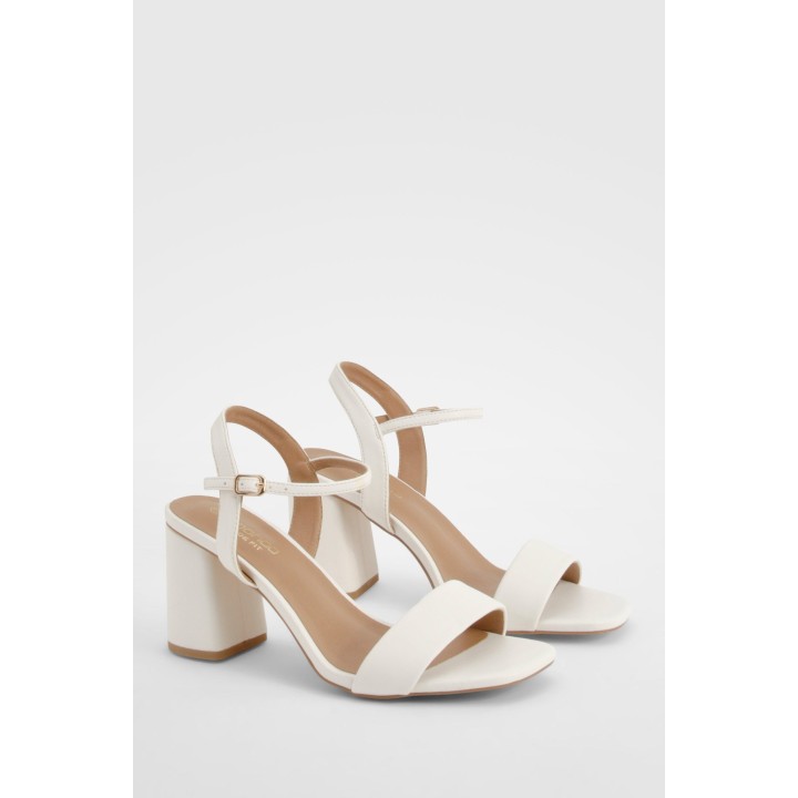 Breite Passform Heels Mit Blockabsatz - White - 41, White