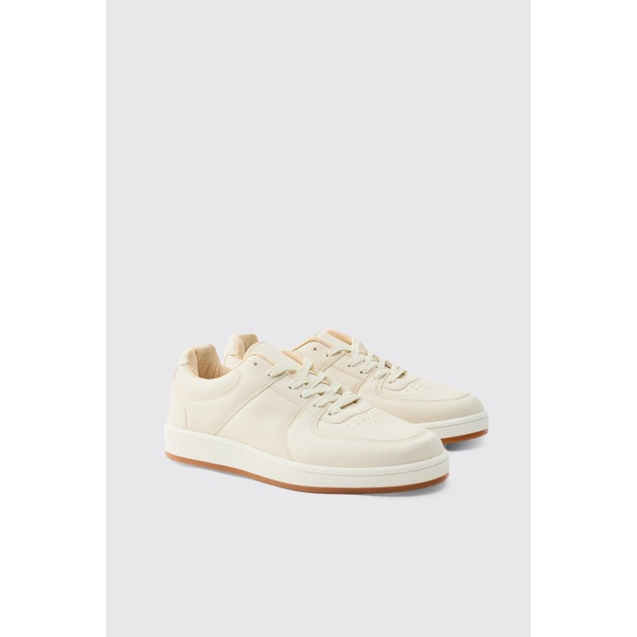 Klobige weiße Spitzen-Sneaker - Creme - 41, Creme