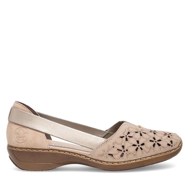 Halbschuhe Rieker 41356-60 Beige