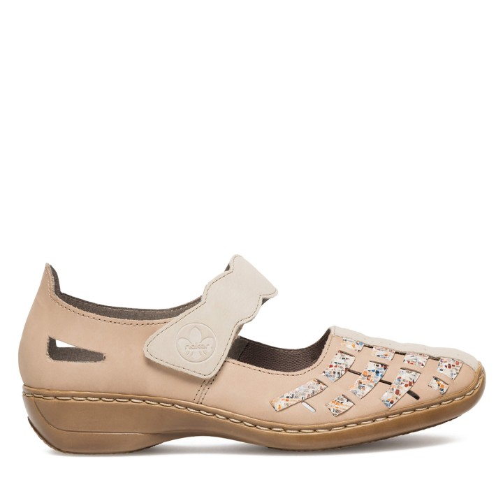 Halbschuhe Rieker 41369-60 Beige