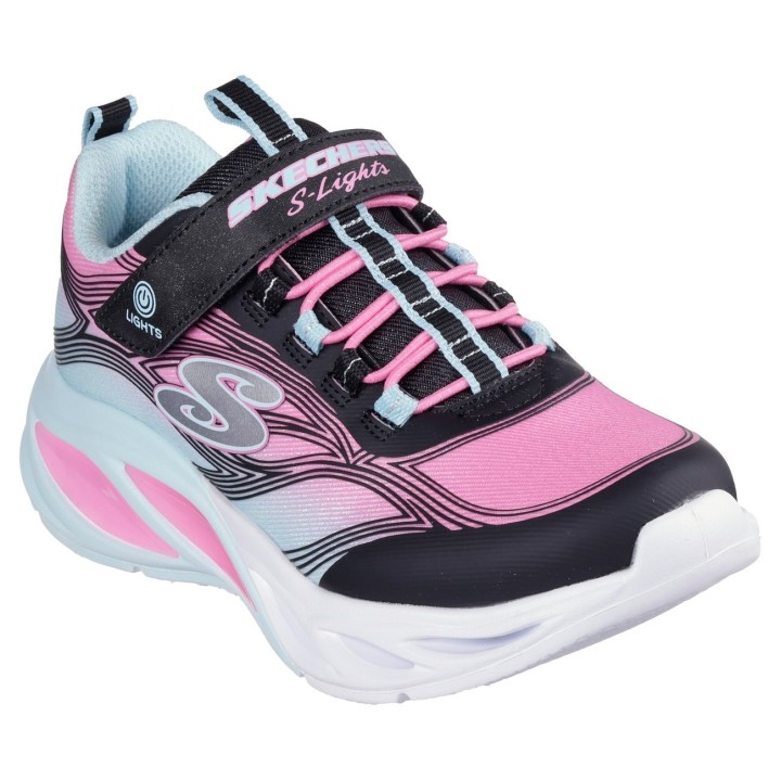 Skechers Sneaker "COSMIC GLOW LIGHTS", Klettschuh mit Glitzer, Größenschablone zum Download