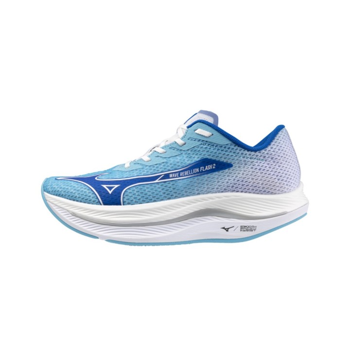 Mizuno Wave Rebellion Flash 2 Blau Weiß  Schuhe, Größe 40,5 - EUR