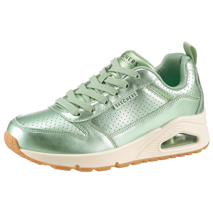 Skechers Sneaker "UNO-METALLIXS", Keilsneaker, Plateausneaker, Schnürschuh, Halbschuh im Metallic-Look