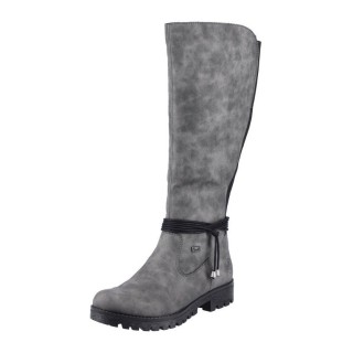 Rieker Winterstiefel, Langschaftstiefel, Stretch, Reißverschluss, mit Warmfutter
