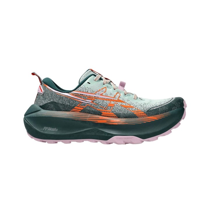 Asics Trabuco Max 4 Grün Orange SS25 Damen Laufschuhe, Größe 38 - EUR