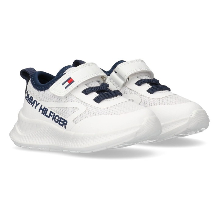 Tommy Hilfiger Sneaker, Slip-On Sneaker, Klettschuh mit großem Logoschriftzug