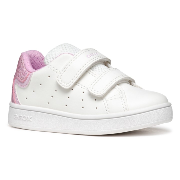 Geox Sneaker "B ECLYPER GIRL", Retro Sneaker, Klettschuh mit bunt glitzerndem Ferseneinsatz