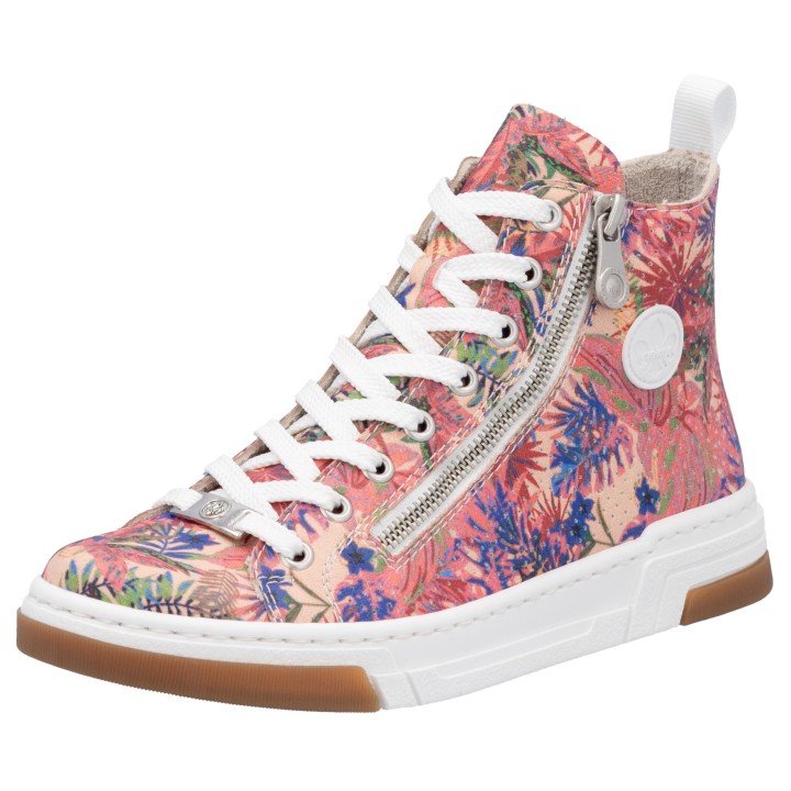 Rieker Sneaker, High Top-Sneaker, Freizeitschuh, Schnürschuh mit Plateausohle