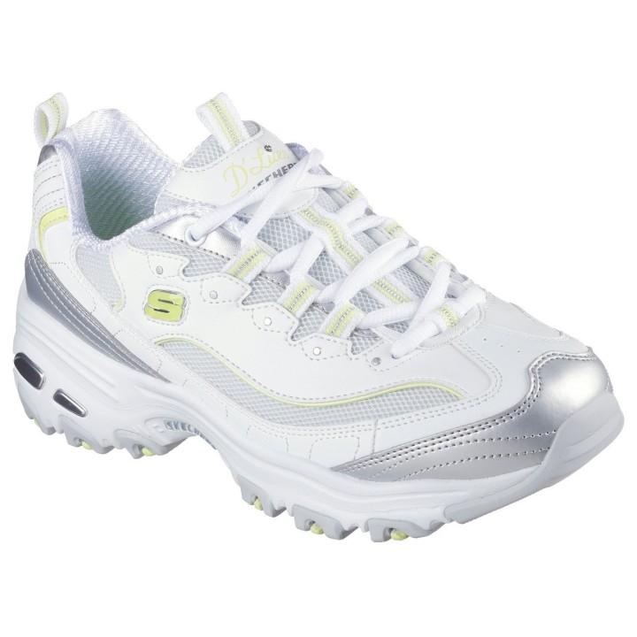 Skechers Sneaker "DLITES-CHROMATIC", Plateausneaker, Schnürschuh mit Metallic Einsätzen