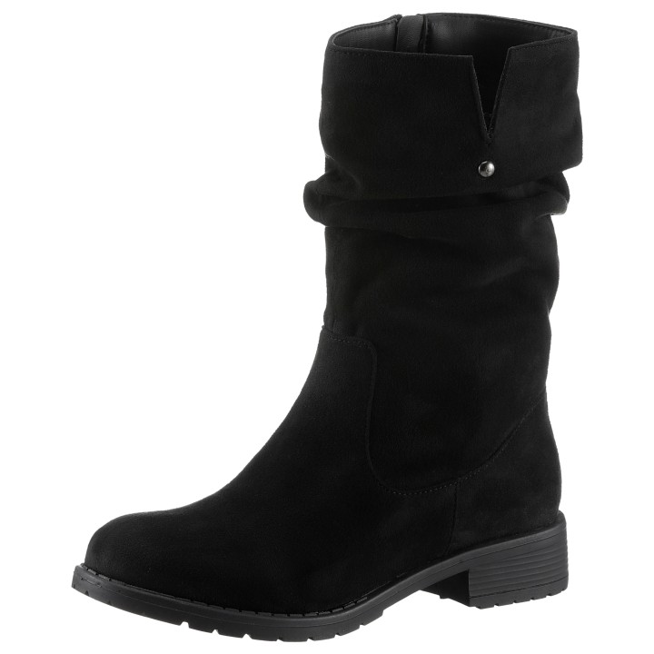 Aniston SHOES Stiefel, Stiefelette mit slouchy Schaft - NEUE KOLLEKTION, in bequemer Form