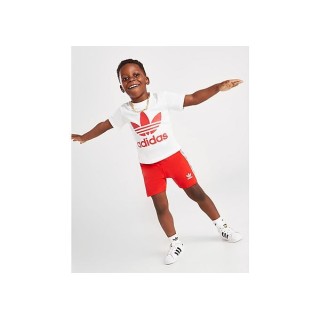 adidas Originals Trefoil T-Shirt/Shorts Set Infant - White / Vivid Red, White / Vivid Red