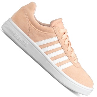 K-Swiss Court Cheswick Suede Damen-Sneaker Pale Peach/White