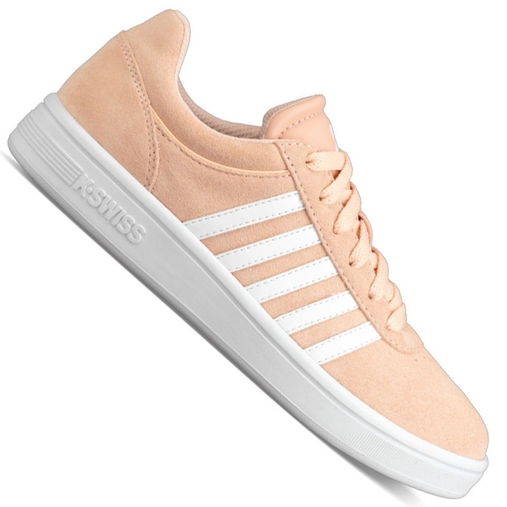 K-Swiss Court Cheswick Suede Damen-Sneaker Pale Peach/White