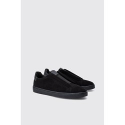 Schwarze Sneaker aus Wildlederimitat - 42, Schwarz