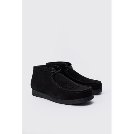 Schwarze Schuhe aus Wildlederimitat mit Logo - 41, Schwarz