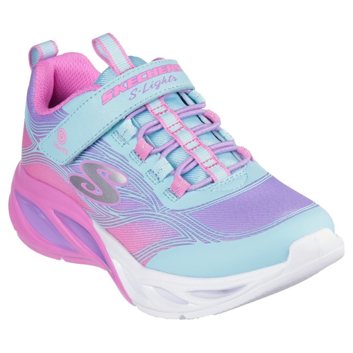 Skechers Sneaker "COSMIC GLOW LIGHTS", Klettschuh mit Glitzer, Größenschablone zum Download