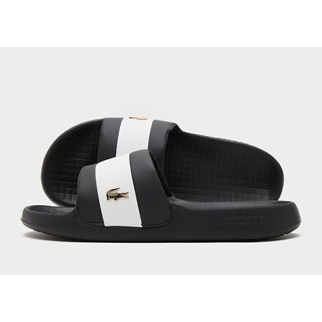 Lacoste Serve Pin Slides Herren - Black - Mens, Black