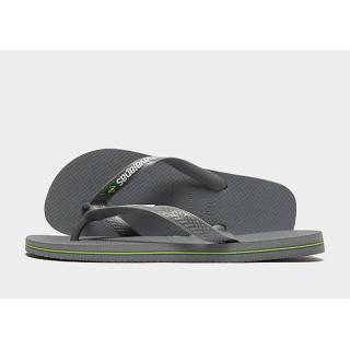 Havaianas Brazil Logo Flip-Flops - Grey - Mens, Grey