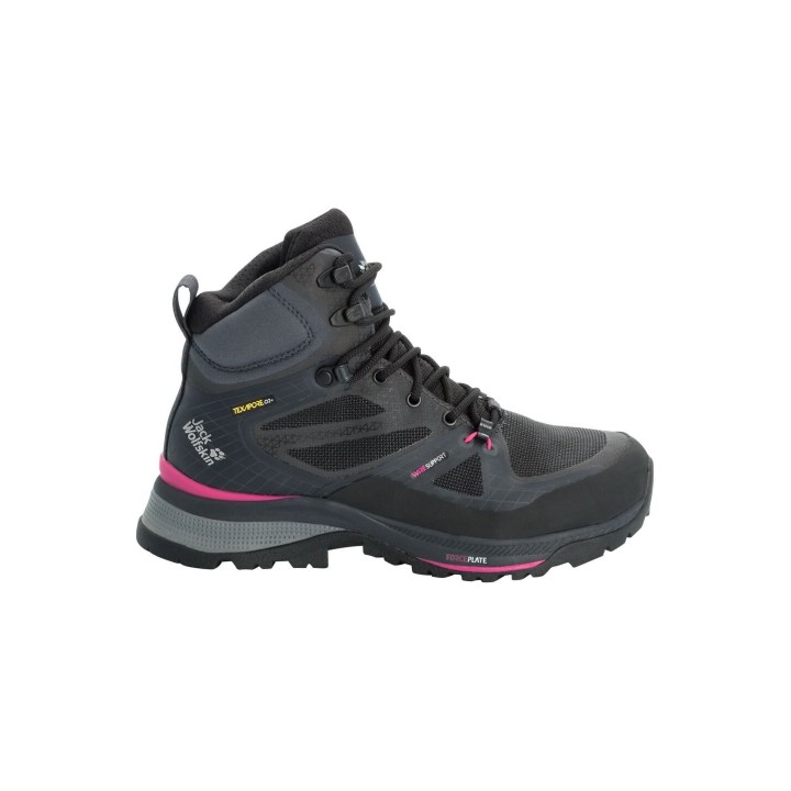 Jack Wolfskin Force Trekker Texapore Mid Women Wasserdichte Trekkingschuhe Damen 36 miscellaneous Black / Pink