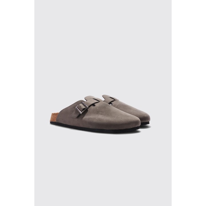 Mules aus Wildlederimitat - Taupe - 41, Taupe