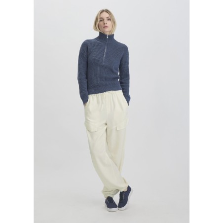 hessnatur Damen Canvas Sneaker mit Bio-Baumwolle - blau - Größe 36