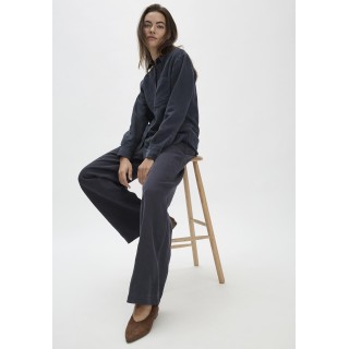 hessnatur Damen Ballerina aus chromfrei gegerbtem Nubuk-Leder - braun - Größe 37