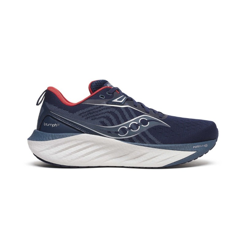 Saucony Triumph 22 Schuhe Blau Rot SS25, Größe 42 - EUR