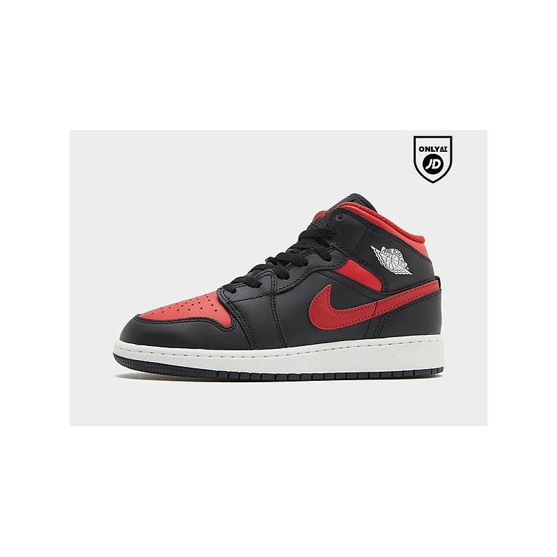 Jordan Air 1 Mid Kleinkinder - Black, Black