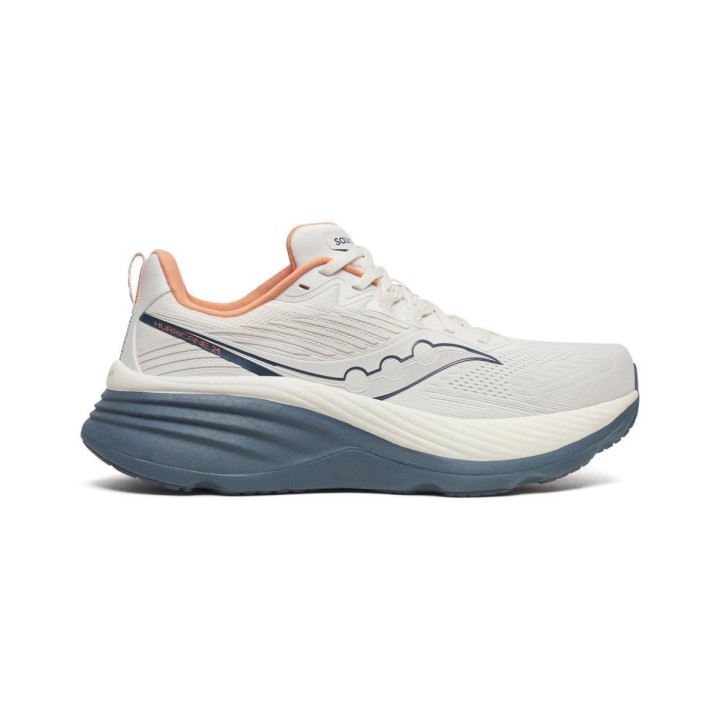Saucony Hurricane 24 Schuhe Vanilla Blau SS25, Größe 42 - EUR