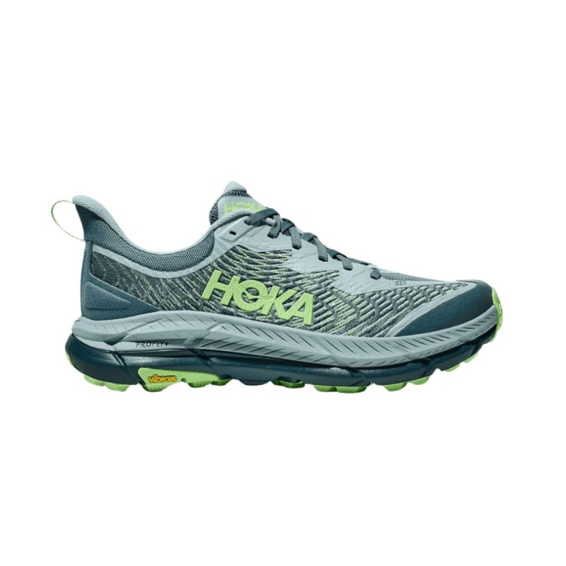 Hoka Mafate Speed 4 Schuhe Blau Grün SS25, Größe EU 41 1/3