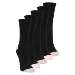Damen Alltags Anti-Geruch-Socken - 5er Pack - Schwarz