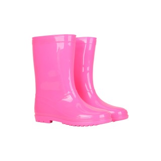 Einfarbige Kinder Gummistiefel - Intensiv Pink