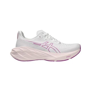 Asics Novablast 4 Weiß Rosa  Damen Laufschuhe, Größe 39,5 - EUR