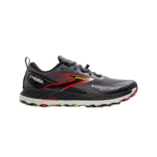 Brooks Cascadia 18 GTX Schuhe Schwarz Rot SS25, Größe 42 - EUR