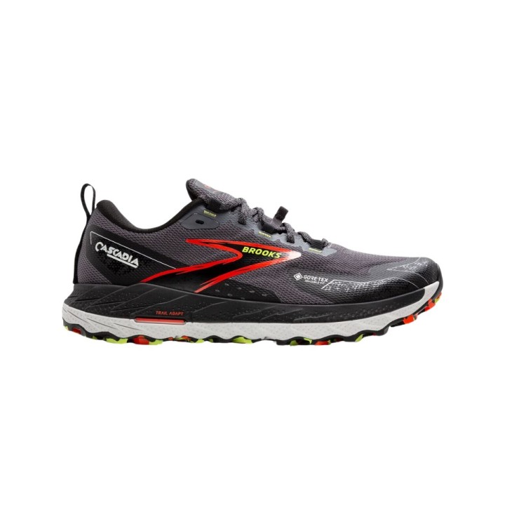 Brooks Cascadia 18 GTX Schuhe Schwarz Rot SS25, Größe 42 - EUR