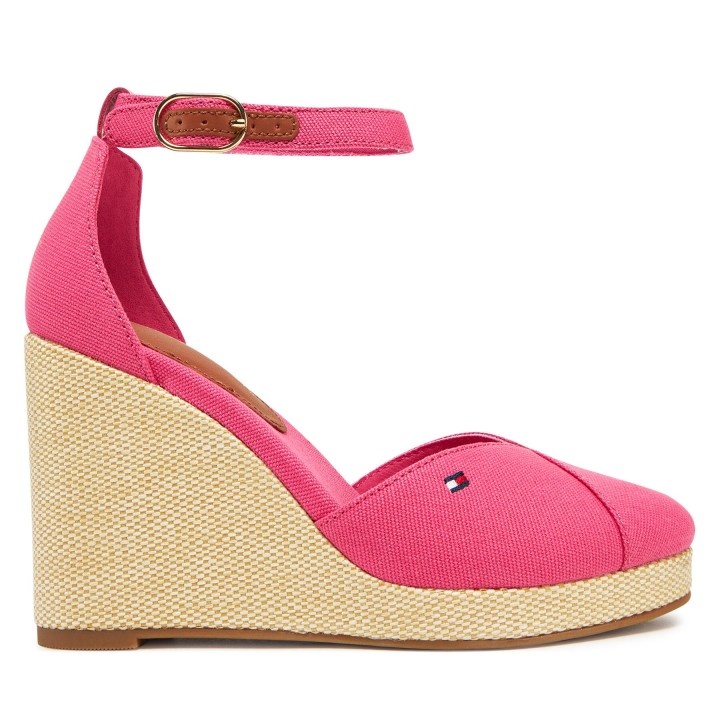 Halbschuhe Tommy Hilfiger Flag High Wedge Espad Closed Toe FW0FW08494 Rosa