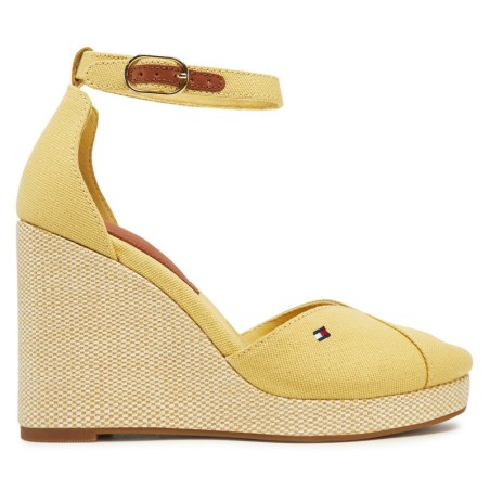 Halbschuhe Tommy Hilfiger Flag High Wedge Espad Closed Toe FW0FW08494 Gelb