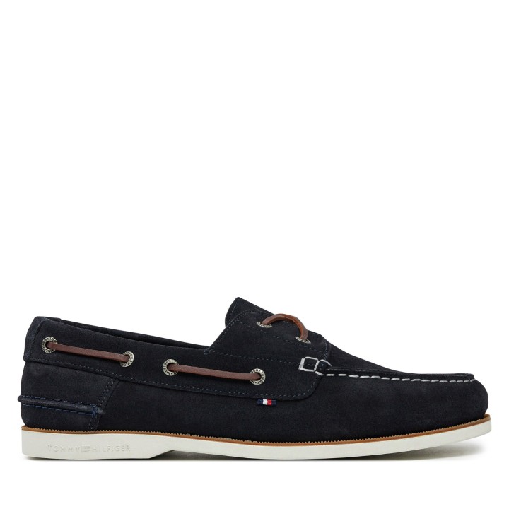 Halbschuhe Tommy Hilfiger Th Boat Shoe Core Suede FM0FM05387 Dunkelblau