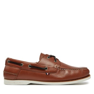 Halbschuhe Tommy Hilfiger Th Boat Shoe Core Lth FM0FM05569 Braun