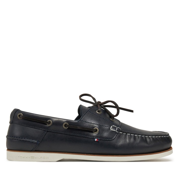 Halbschuhe Tommy Hilfiger Th Boat Shoe Core Lth FM0FM05569 Dunkelblau