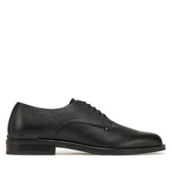 Halbschuhe Tommy Hilfiger Core Hilfiger Leather Shoe FM0FM05375 Schwarz