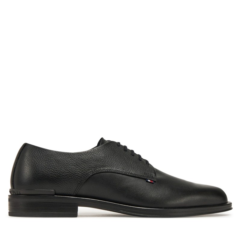 Halbschuhe Tommy Hilfiger Core Hilfiger Leather Shoe FM0FM05375 Schwarz