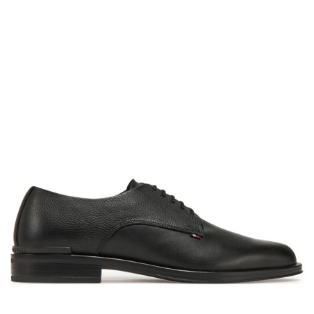 Halbschuhe Tommy Hilfiger Core Hilfiger Leather Shoe FM0FM05375 Schwarz