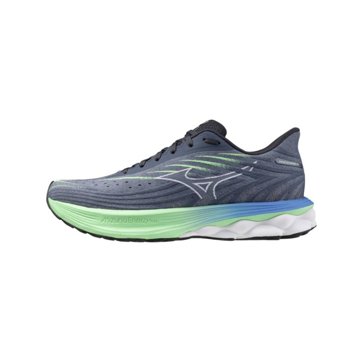 Mizuno Wave Skyrise 6 Blaue Grüne Schuhe SS25, Größe 40 - EUR