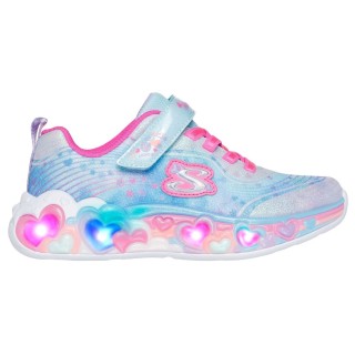 Skechers Sneaker "ETERNAL HEART LIGHTS", Blink,-Klettschuh mit Herz-Applikation, Größenschablone zum Download