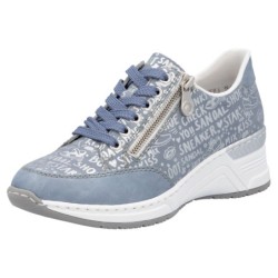 Rieker Sneaker, mit Lettern bedruckt, Freizeitschuh, Halbschuh, Schnürschuh