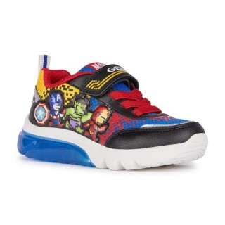 Geox Sneaker "J CIBERDRON BOY E", mit Blinkfunktion, Freizeitschuh, Halbschuh, Schnürschuh