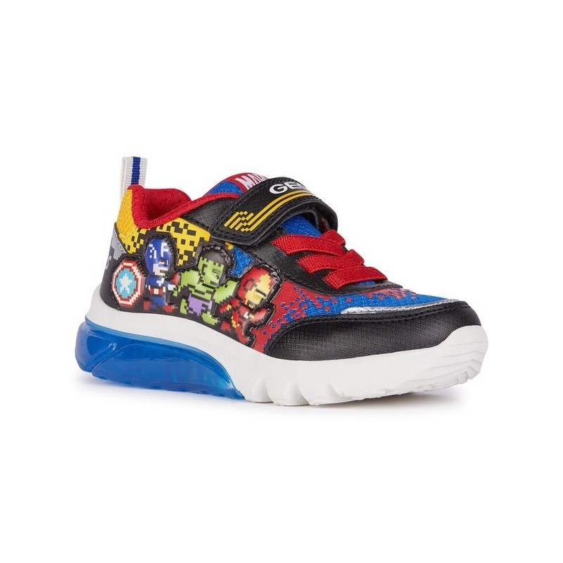 Geox Sneaker "J CIBERDRON BOY E", mit Blinkfunktion, Freizeitschuh, Halbschuh, Schnürschuh