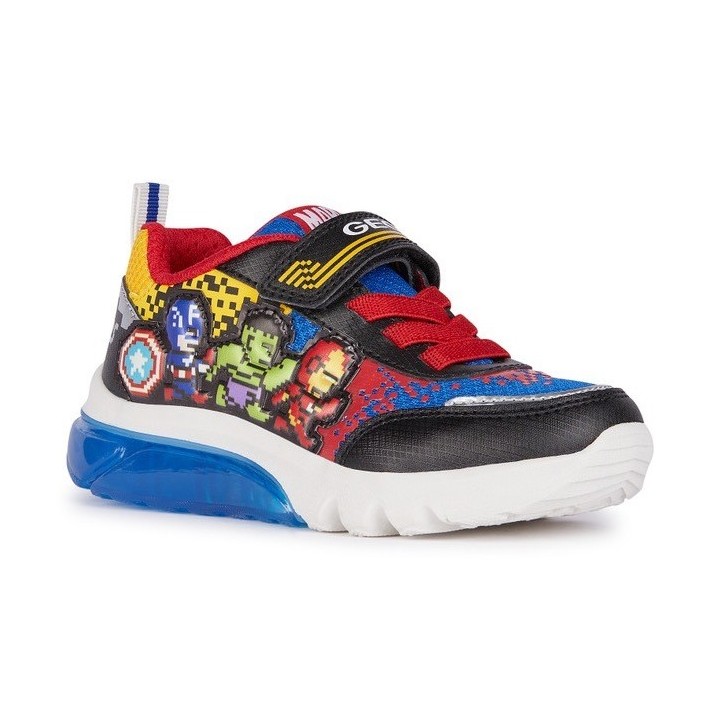 Geox Sneaker "J CIBERDRON BOY E", mit Blinkfunktion, Freizeitschuh, Halbschuh, Schnürschuh